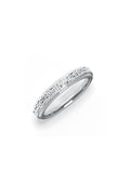 Moissanite Textured Silver  925 Sterling Silver Spinner Ring For Men