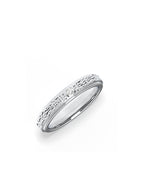 Moissanite Textured Silver  925 Sterling Silver Spinner Ring For Men