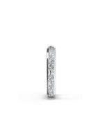 Moissanite Textured Silver  925 Sterling Silver Spinner Ring For Men