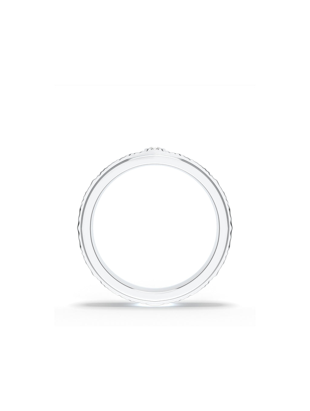 Moissanite Textured Silver  925 Sterling Silver Spinner Ring For Men