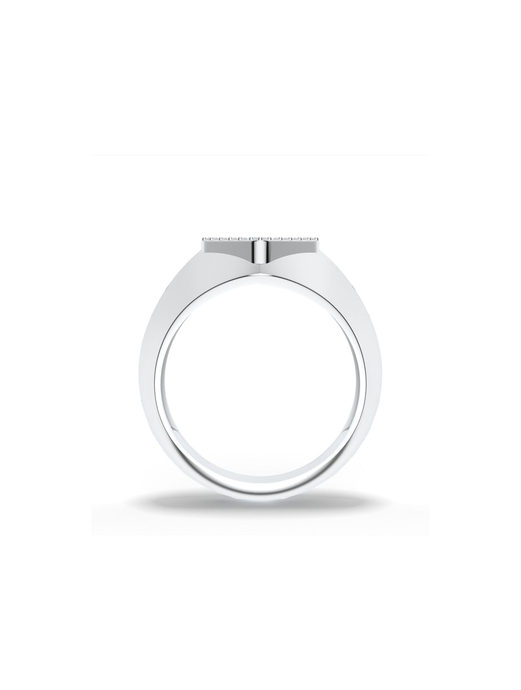 Textured Geometric Moissanite Oxidized Silver 925 Sterling Silver Ring For Men