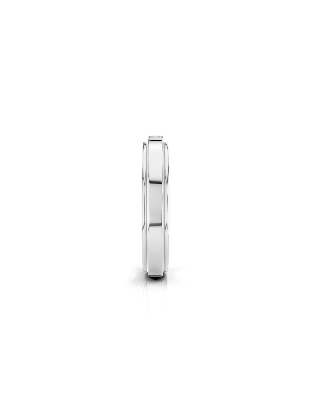 Moissanite Sterling Silver Spinner Ring For Men