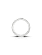 Moissanite Bold Engraved Oxidized Finish 925 Sterling Silver Ring For Men