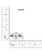 Textured Geometric Moissanite Oxidized Silver 925 Sterling Silver Ring For Men