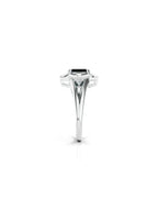 Geometric Black Onyx and Moissanite Oxidized Finish 925 Sterling Silver Ring For Men