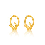 24K Gold-Plated Bird Earrings - Kicky & Perky