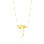 24K Gold-Plated Floral Pendant Necklace - Kicky & Perky