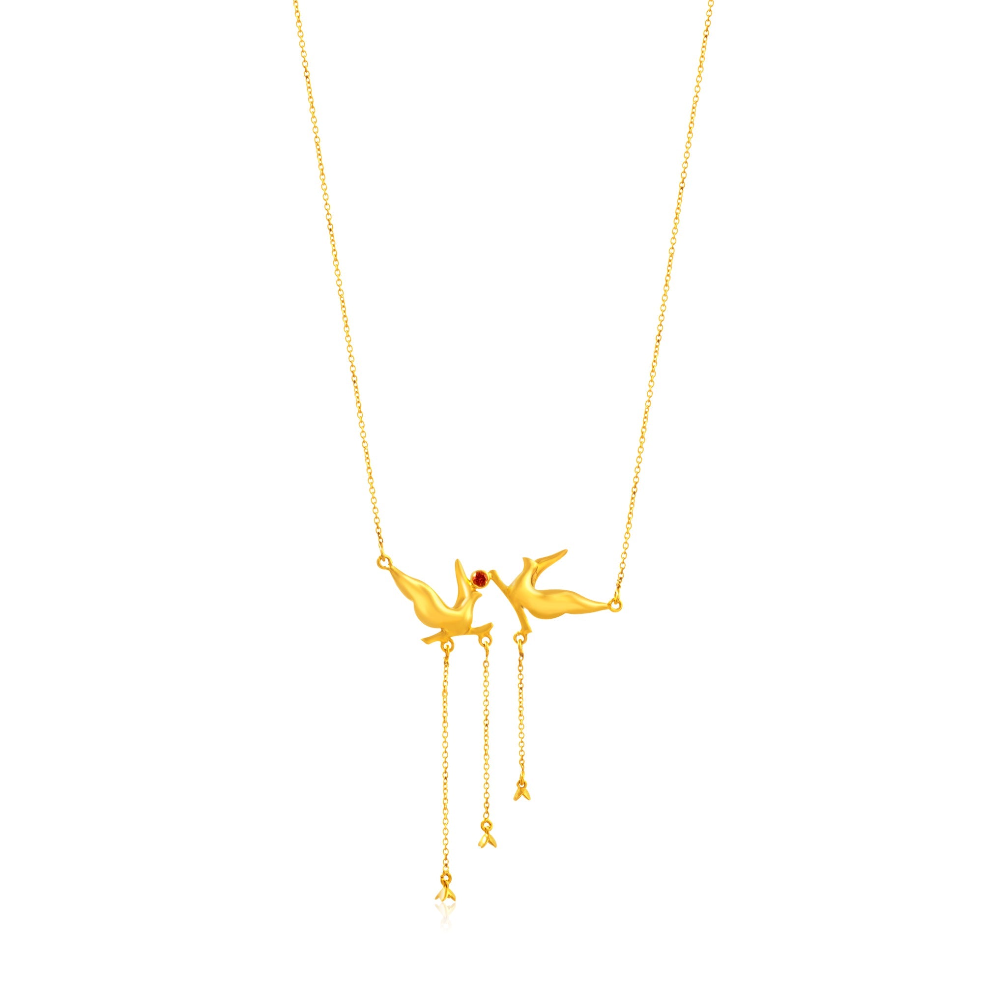 24K Gold-Plated Floral Pendant Necklace - Kicky & Perky