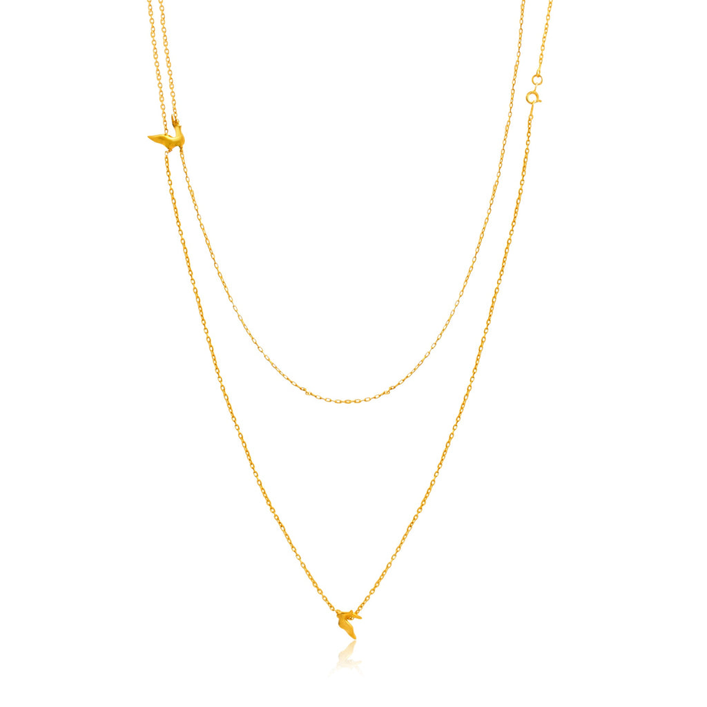 24K Gold-Plated Nature Pendant Necklace - Kicky & Perky