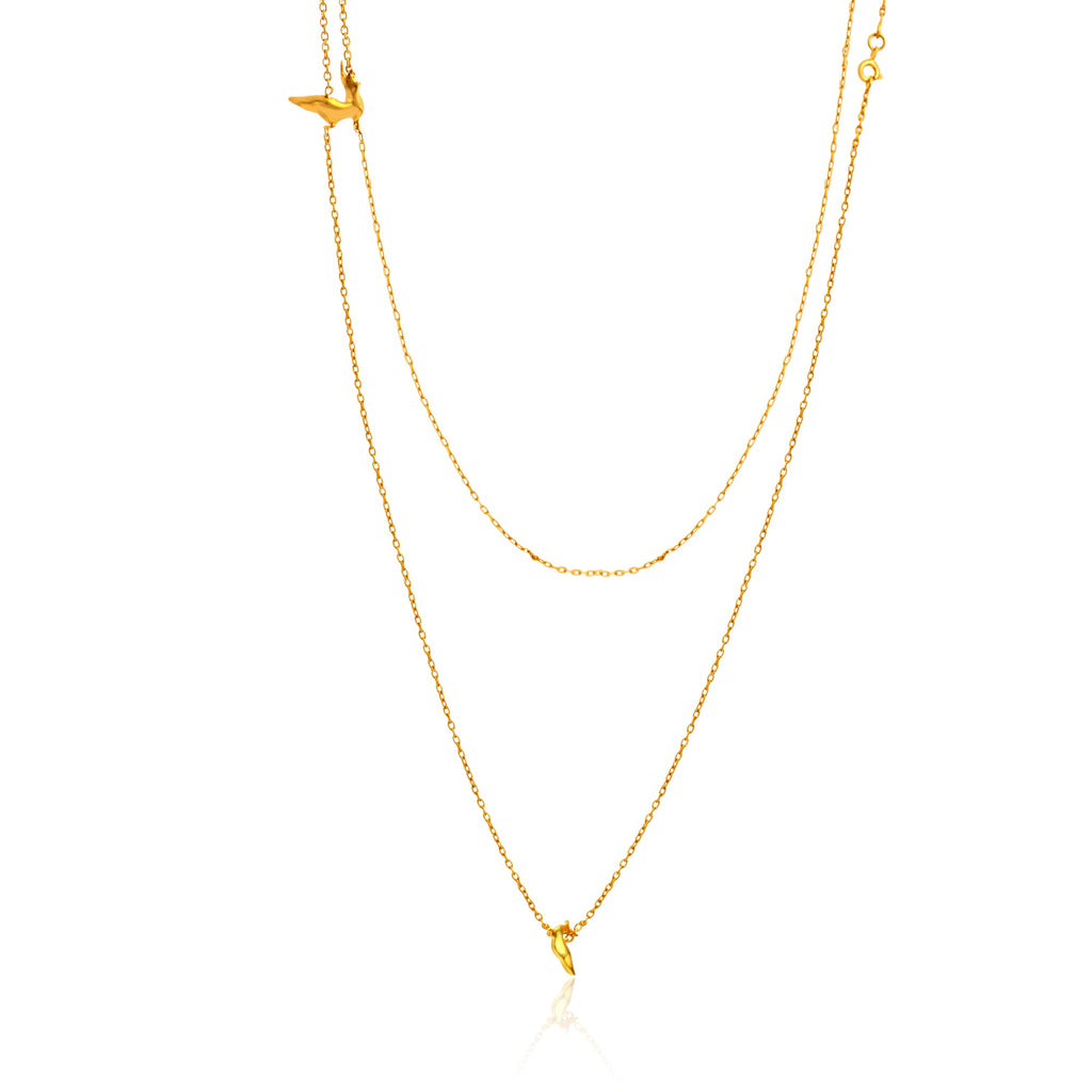 24K Gold-Plated Nature Pendant Necklace - Kicky & Perky