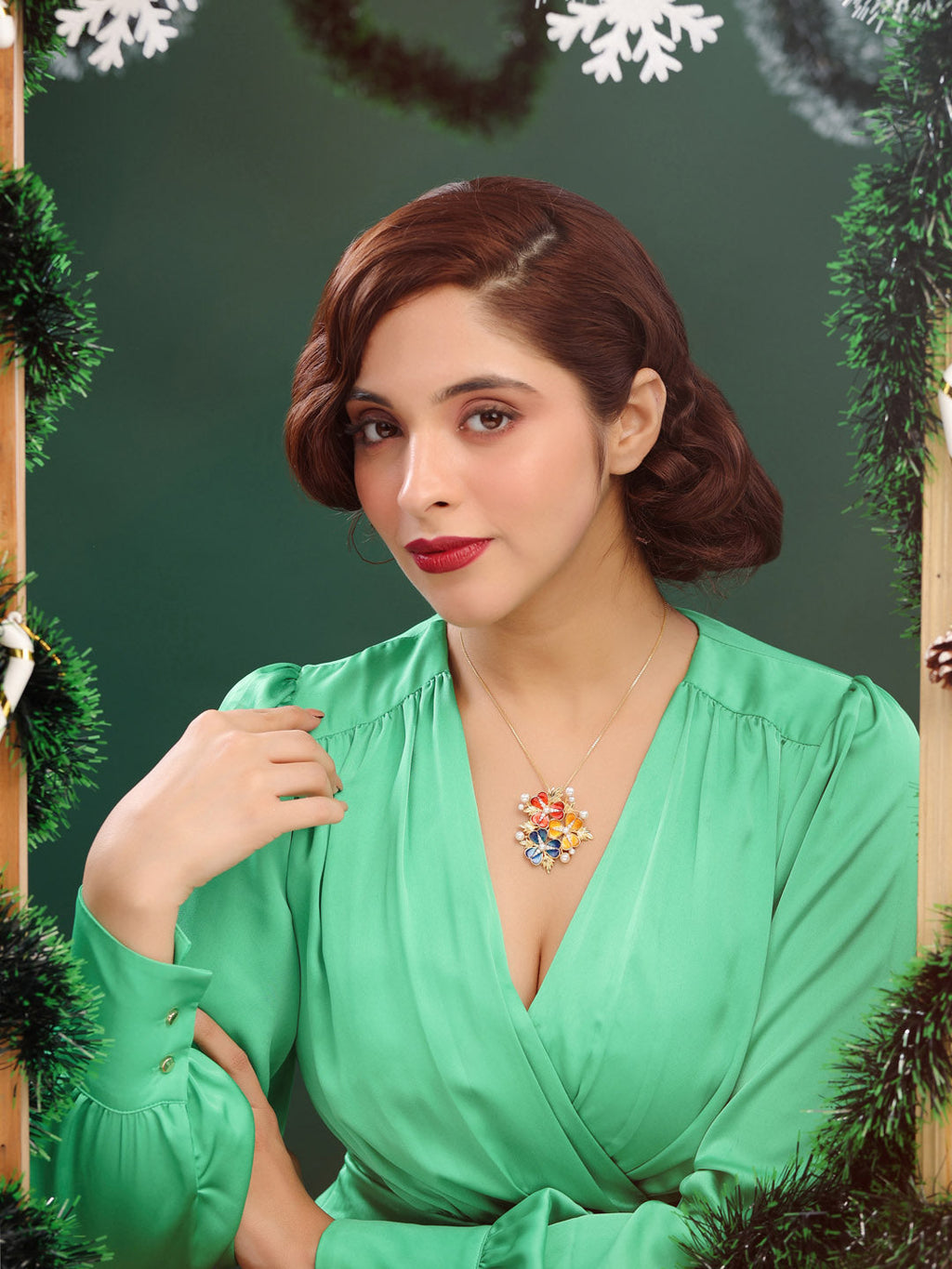 Floral Bouquet Pendant