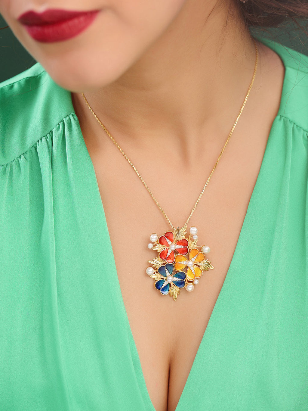 Floral Bouquet Pendant
