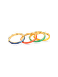 Colourful Moissanite Stackable Rings