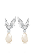 Sterling Silver Serendipity Dove Pearl Earrings