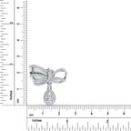 Moissanite Bow of Elegance 925 Sterling Silver Earrings For Women