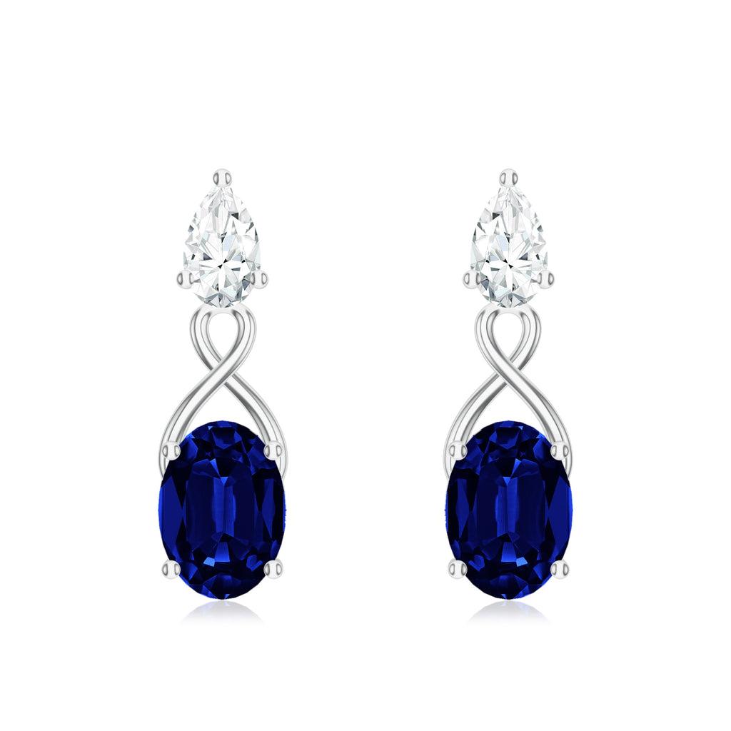 Moissanite Iolite 925 Sterling Silver Earrings For Women