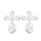 Pear-Shaped Moissanite 925 Sterling Silver Earrings For Women
