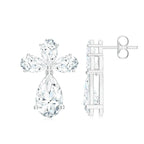 Pear-Shaped Moissanite 925 Sterling Silver Earrings For Women