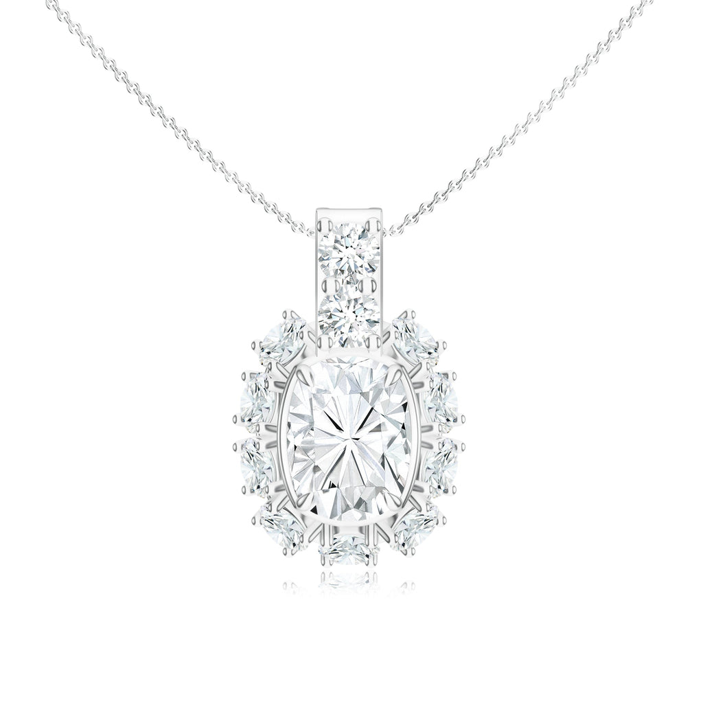 Cushion and Round-Shaped 925 Sterling Silver Pendant For Women