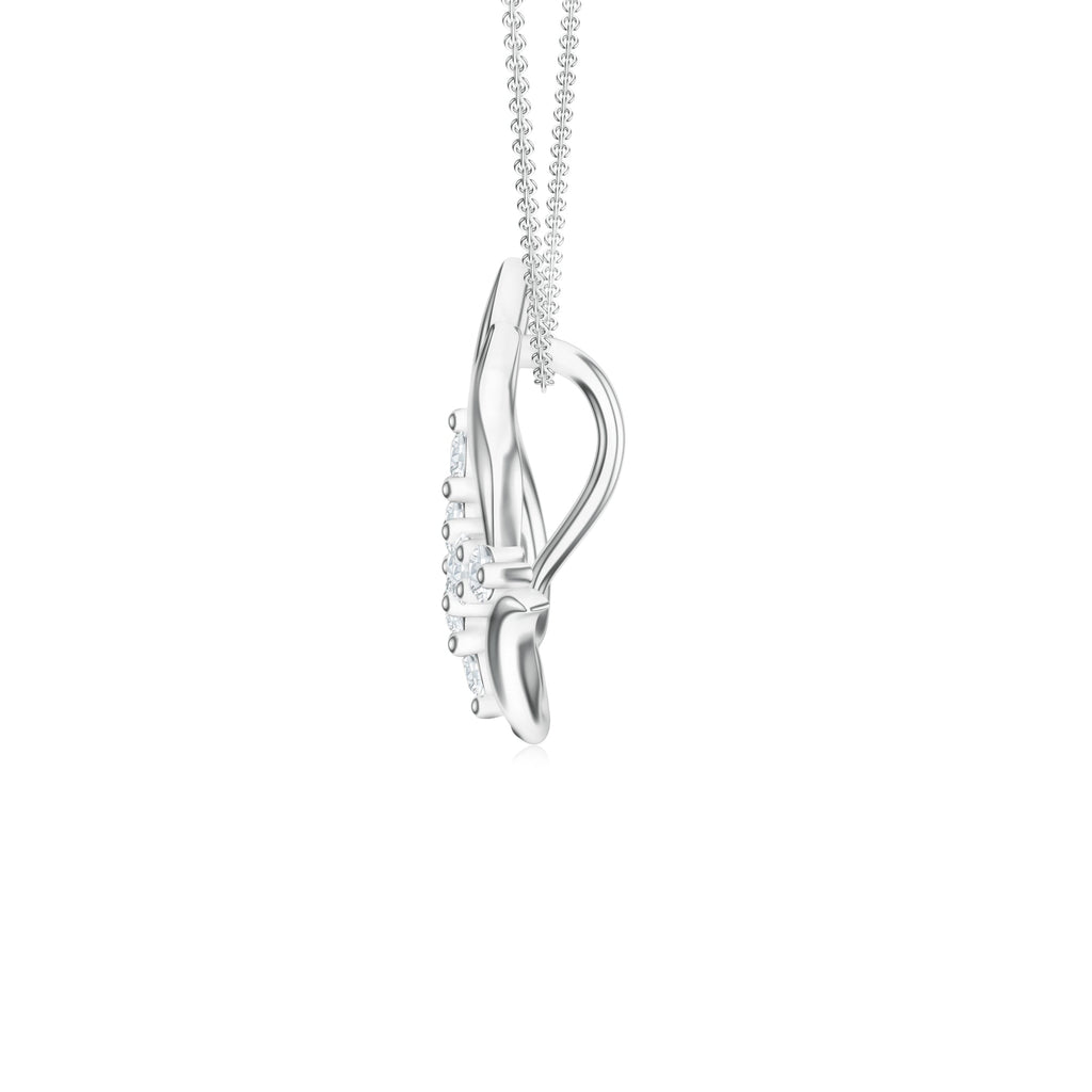 Abstract Geometric Moissanite 925 Sterling Silver Pendant For Women