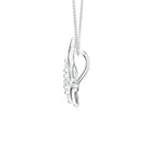 Abstract Geometric Moissanite 925 Sterling Silver Pendant For Women
