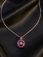 Cushion and Round-Shaped 925 Sterling Silver Pendant For Women