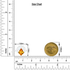 Citrine and Moissanite Geometric 925 Sterling Silver Pendant For Women