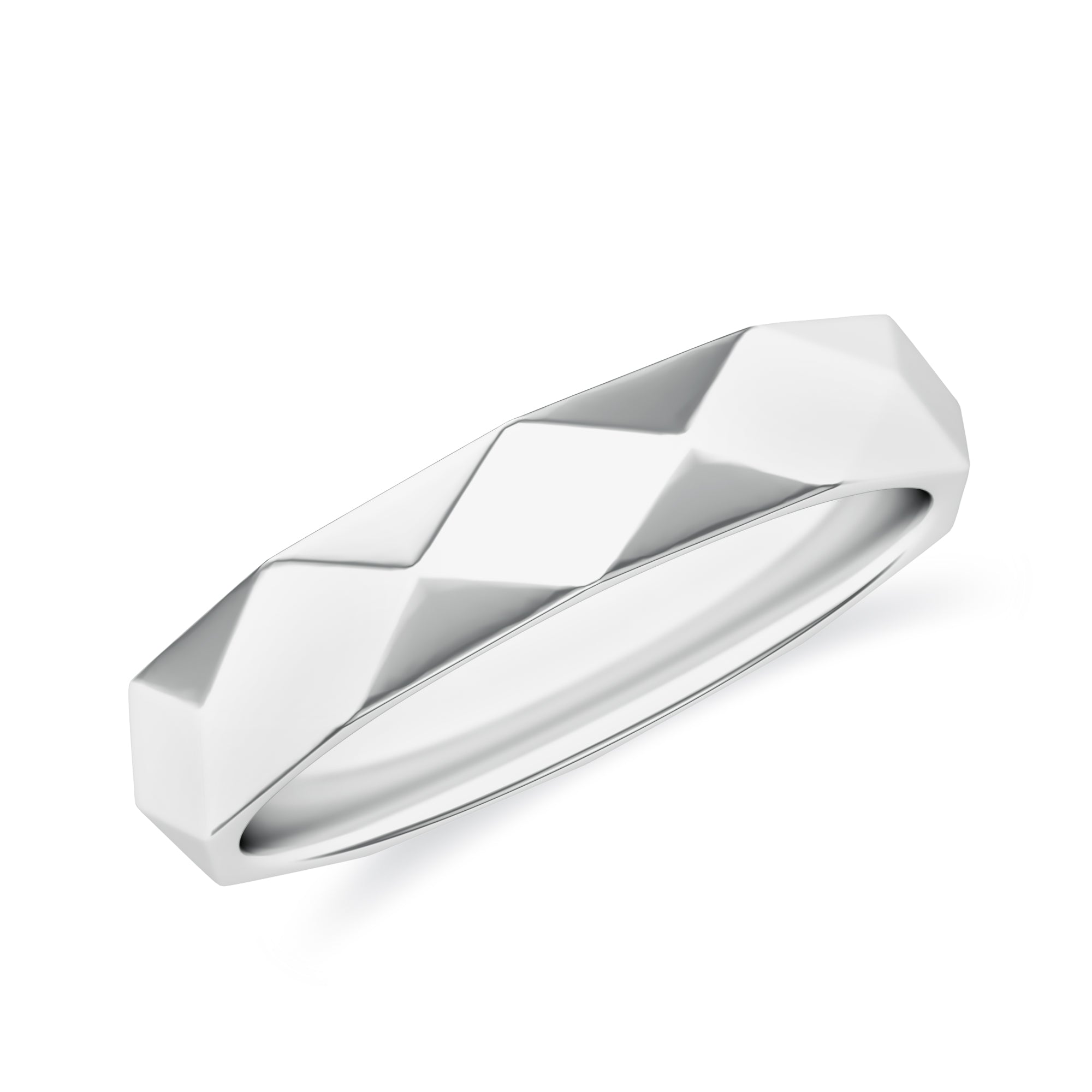 Classic Diamond-Cut Moissanite 925 Sterling Silver Ring For Women