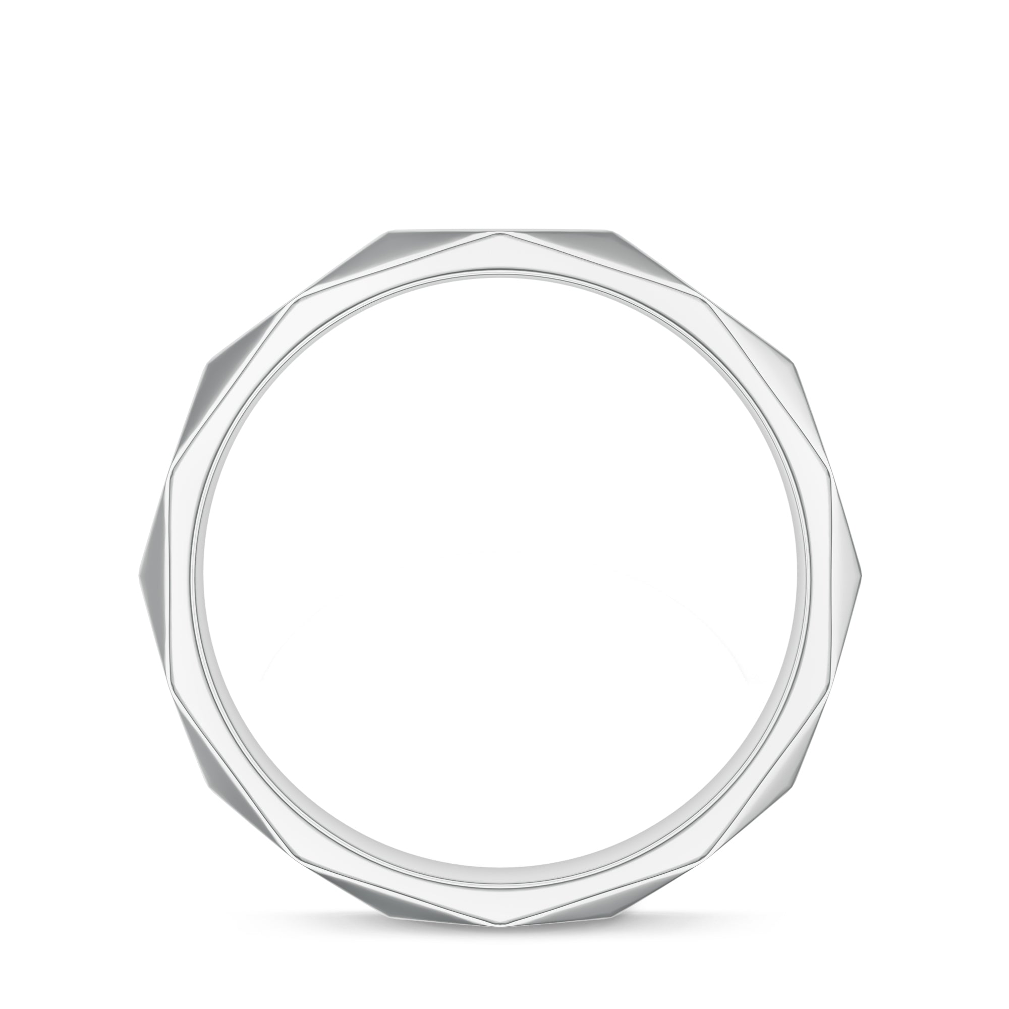 Classic Diamond-Cut Moissanite 925 Sterling Silver Ring For Women