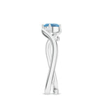 Abstract Blue Topaz ] 925 Sterling Silver Ring For Women