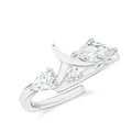 Abstract Patterns Moissanite 925 Sterling Silver Ring For Women