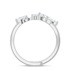 Abstract Patterns Moissanite 925 Sterling Silver Ring For Women