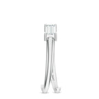 Baguette Moissanite 925 Sterling Silver Adjustable Ring For Women