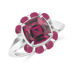 Multi Stone 925 Sterling Silver Adjustable Ring For Women