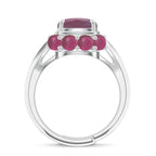Multi Stone 925 Sterling Silver Adjustable Ring For Women