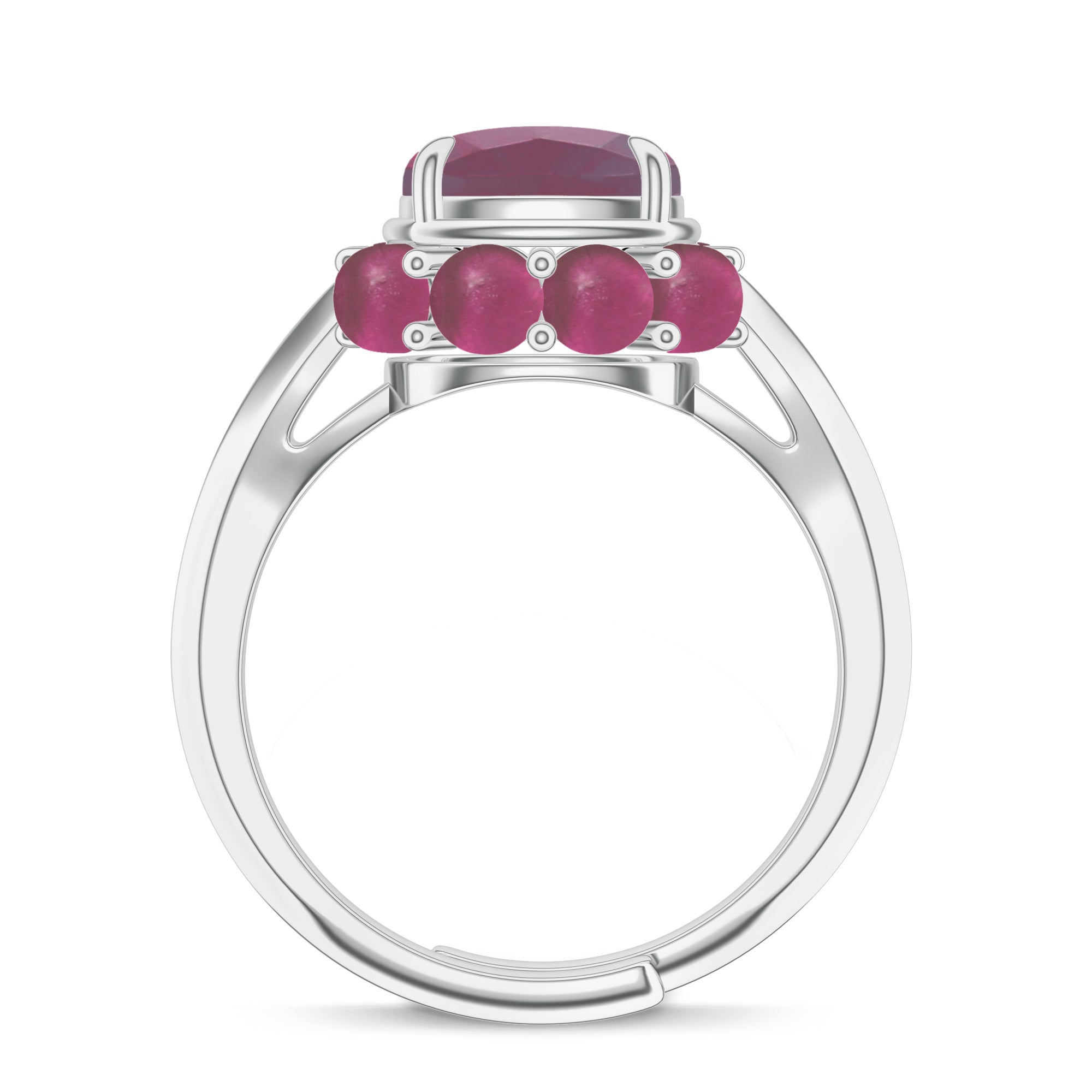 Multi Stone 925 Sterling Silver Adjustable Ring For Women