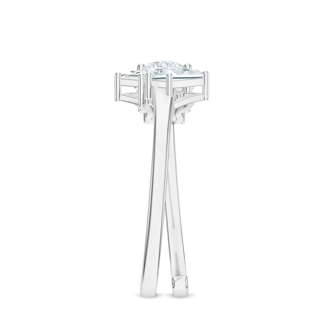 Abstract Moissanite 925 Sterling Silver Adjustable Ring For Women