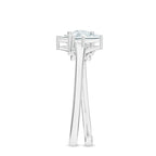 Abstract Moissanite 925 Sterling Silver Adjustable Ring For Women