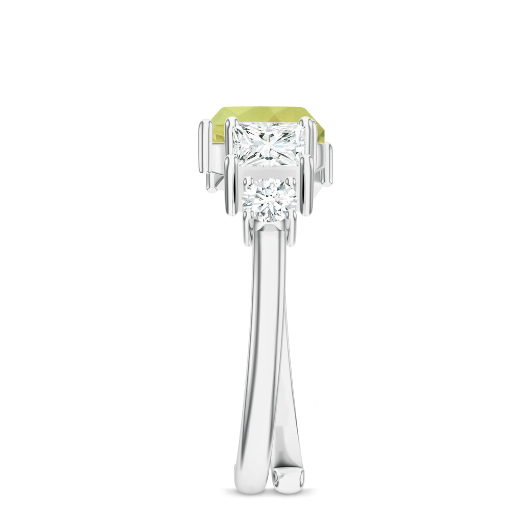 Moissanite Abstract 925 Sterling Silver Adjustable Ring For Women