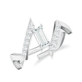 Abstract Rhodolite Garnet 925 Sterling Silver Adjustable Ring For Women