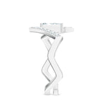 Abstract Rhodolite Garnet 925 Sterling Silver Adjustable Ring For Women