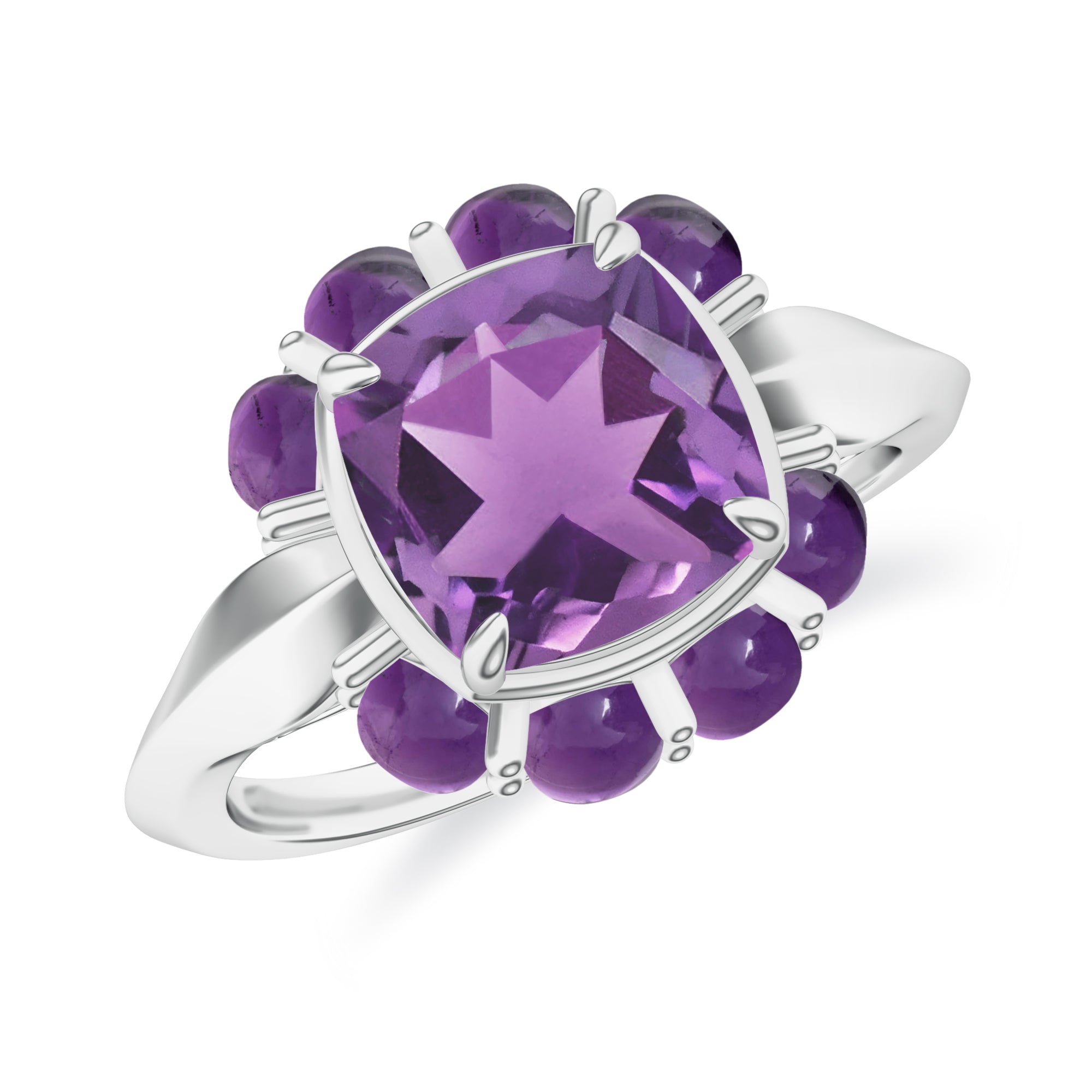 Multi Stone 925 Sterling Silver Adjustable Ring For Women