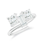Moissanite Adjustable 925 Sterling Silver Ring For Women