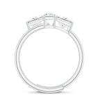 Moissanite Adjustable 925 Sterling Silver Ring For Women