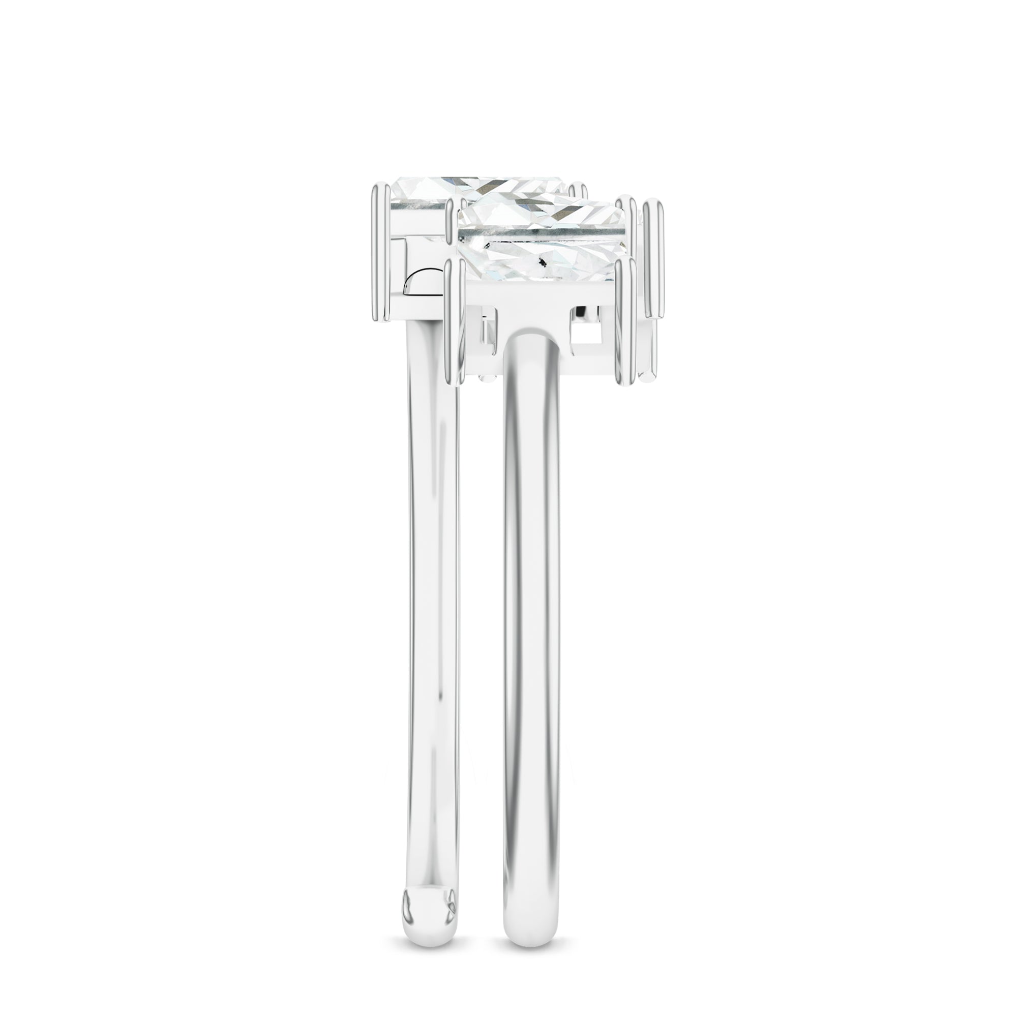 Moissanite Adjustable 925 Sterling Silver Ring For Women