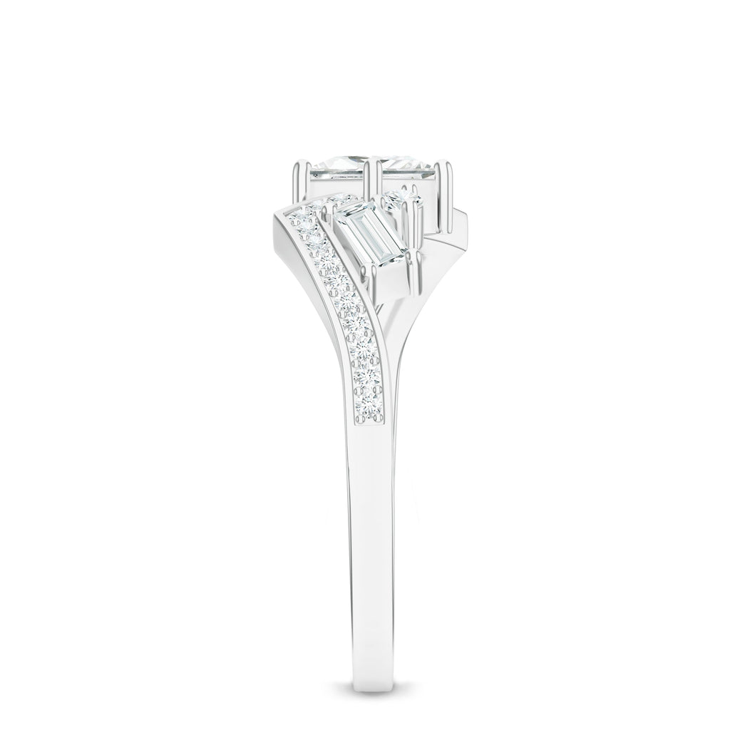 Moissanite Abstract 925 Sterling Silver Ring For Women