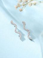 Moissanite S-Curve Stud Earrings 925 Sterling Silver