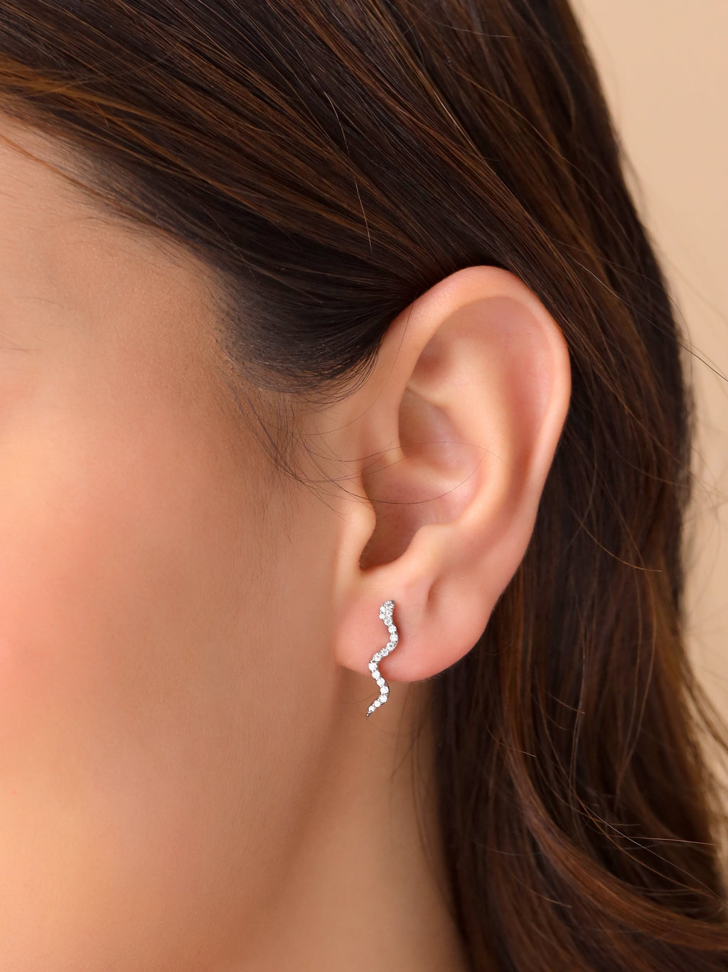 Moissanite S-Curve Stud Earrings 925 Sterling Silver