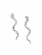 Moissanite S-Curve Stud Earrings 925 Sterling Silver