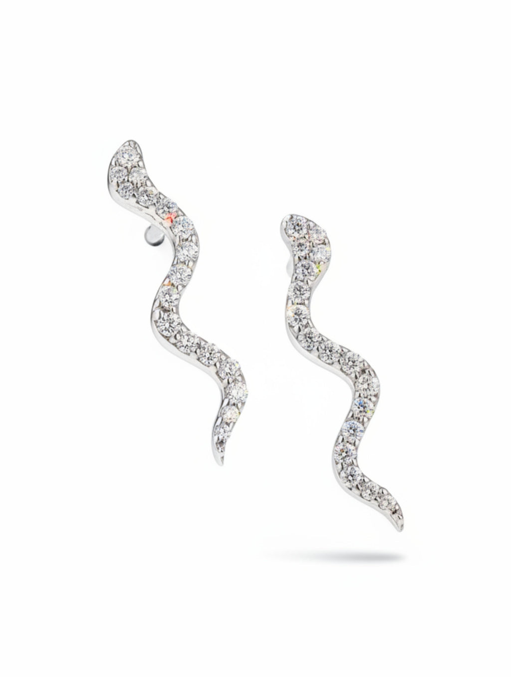 Moissanite S-Curve Stud Earrings 925 Sterling Silver